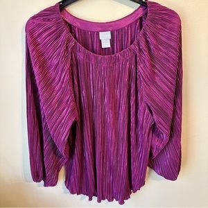 Chicos size 1/medium long sleeve blouse